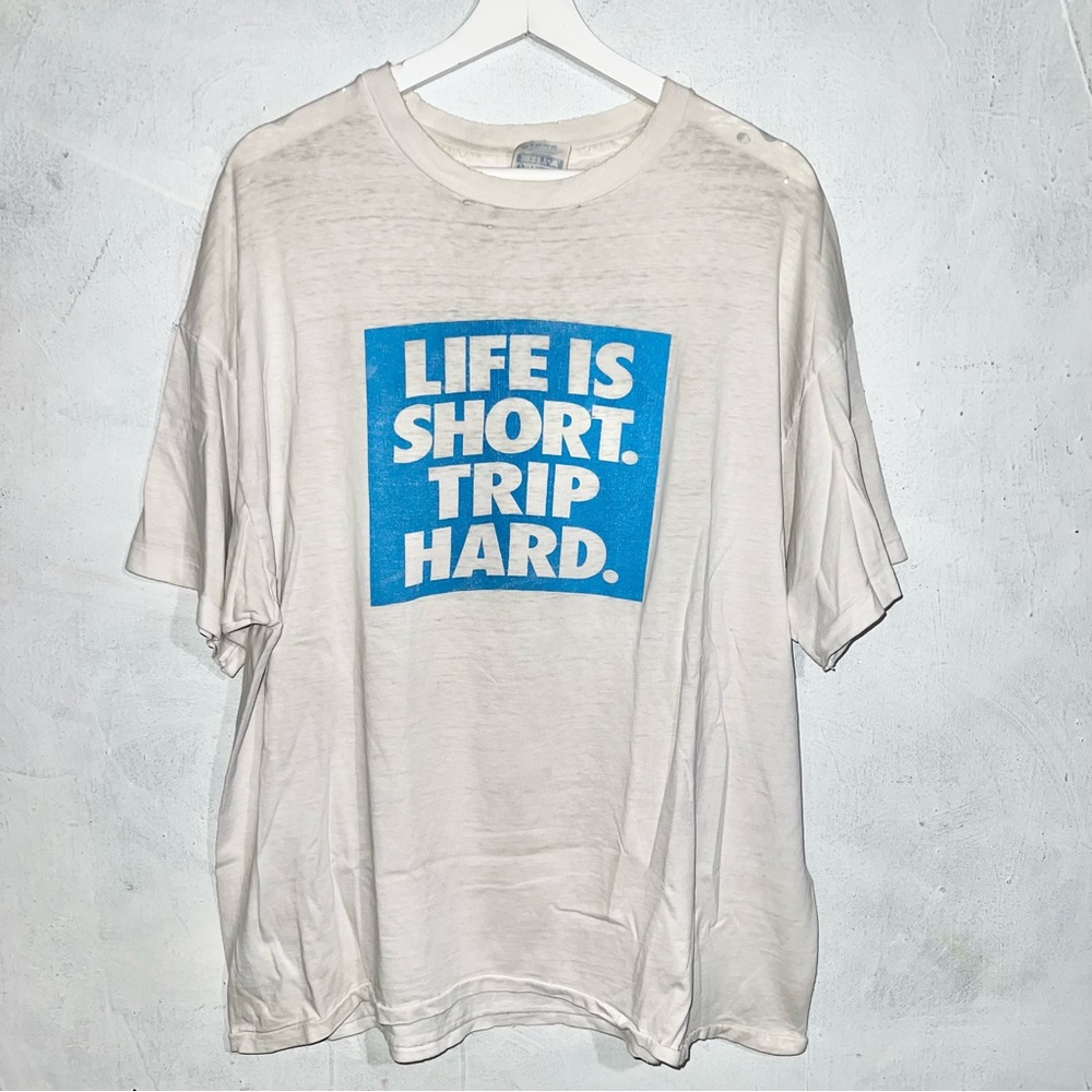 90s Vintage Life Is Short Trip Hard! Grateful Dead Tour T-Shirt XL